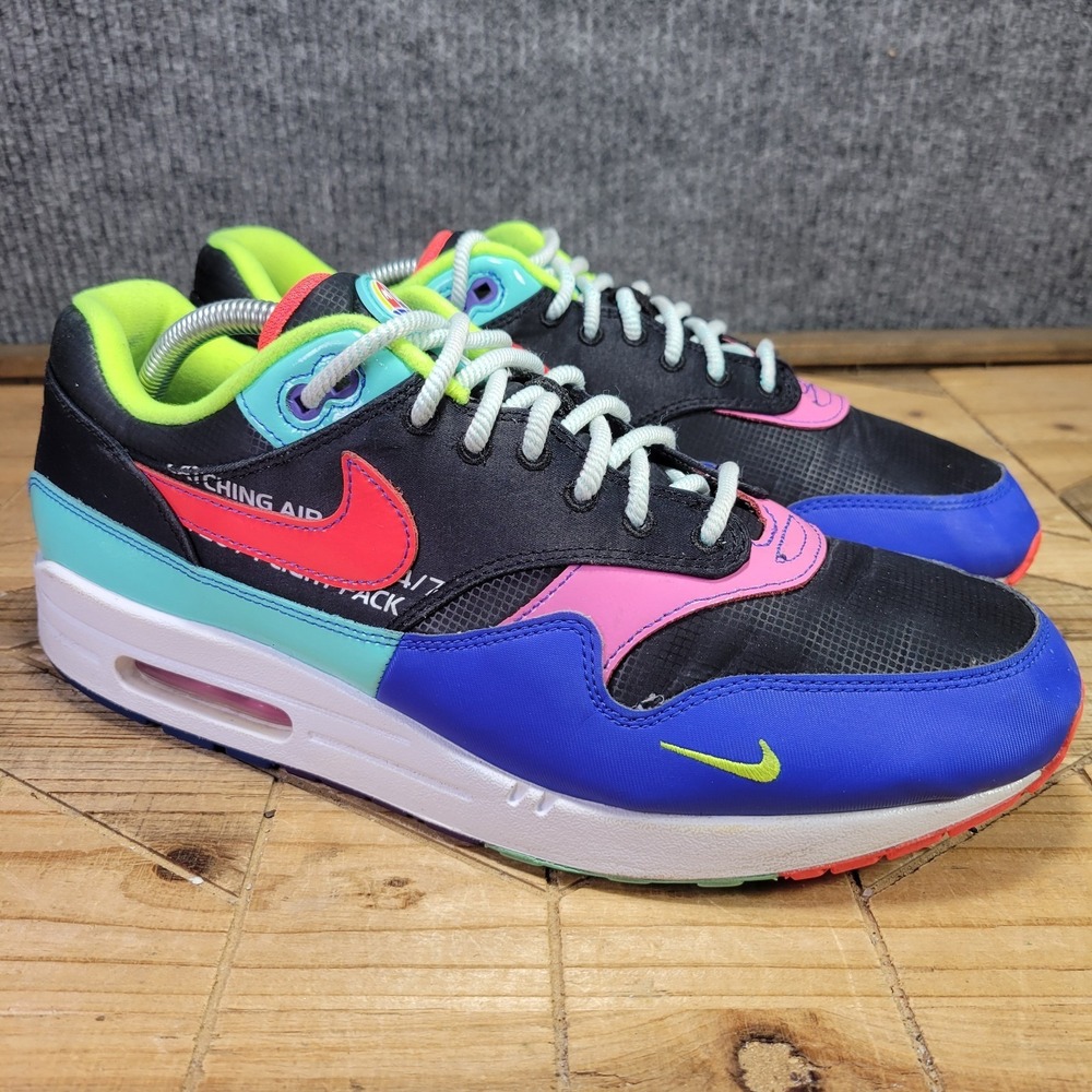 Nike Air Max 1 Mens 11.5 Parachute Laser Crimson Hyper Grape CU4713-001 Shoes